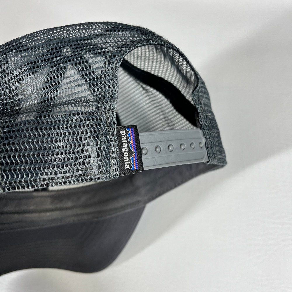 Patagonia Mens Gray Mountain Ice Axe Graphic Trucker Hat Snapback Mesh Cap - Picture 5 of 7
